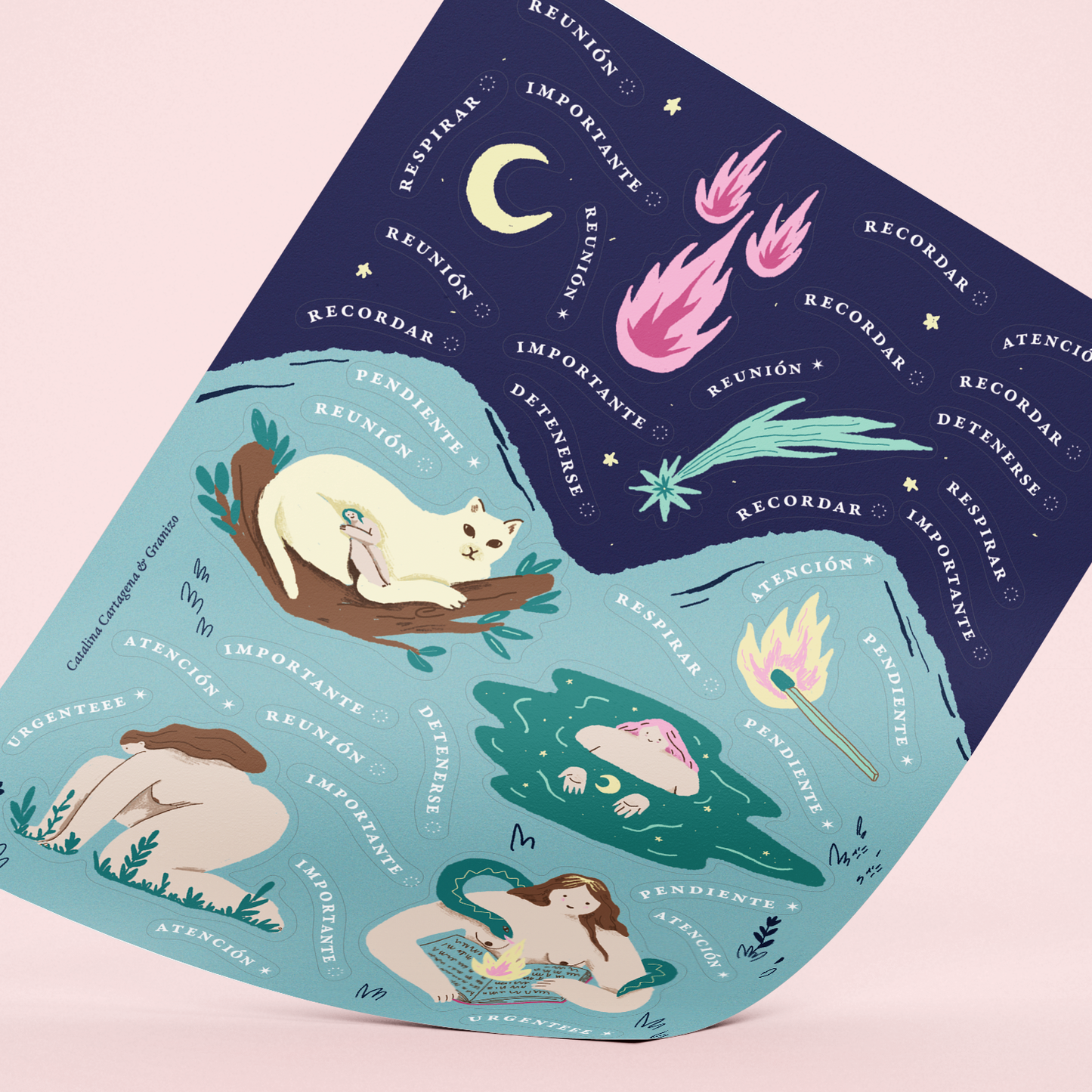 Stickers para la noche & el día