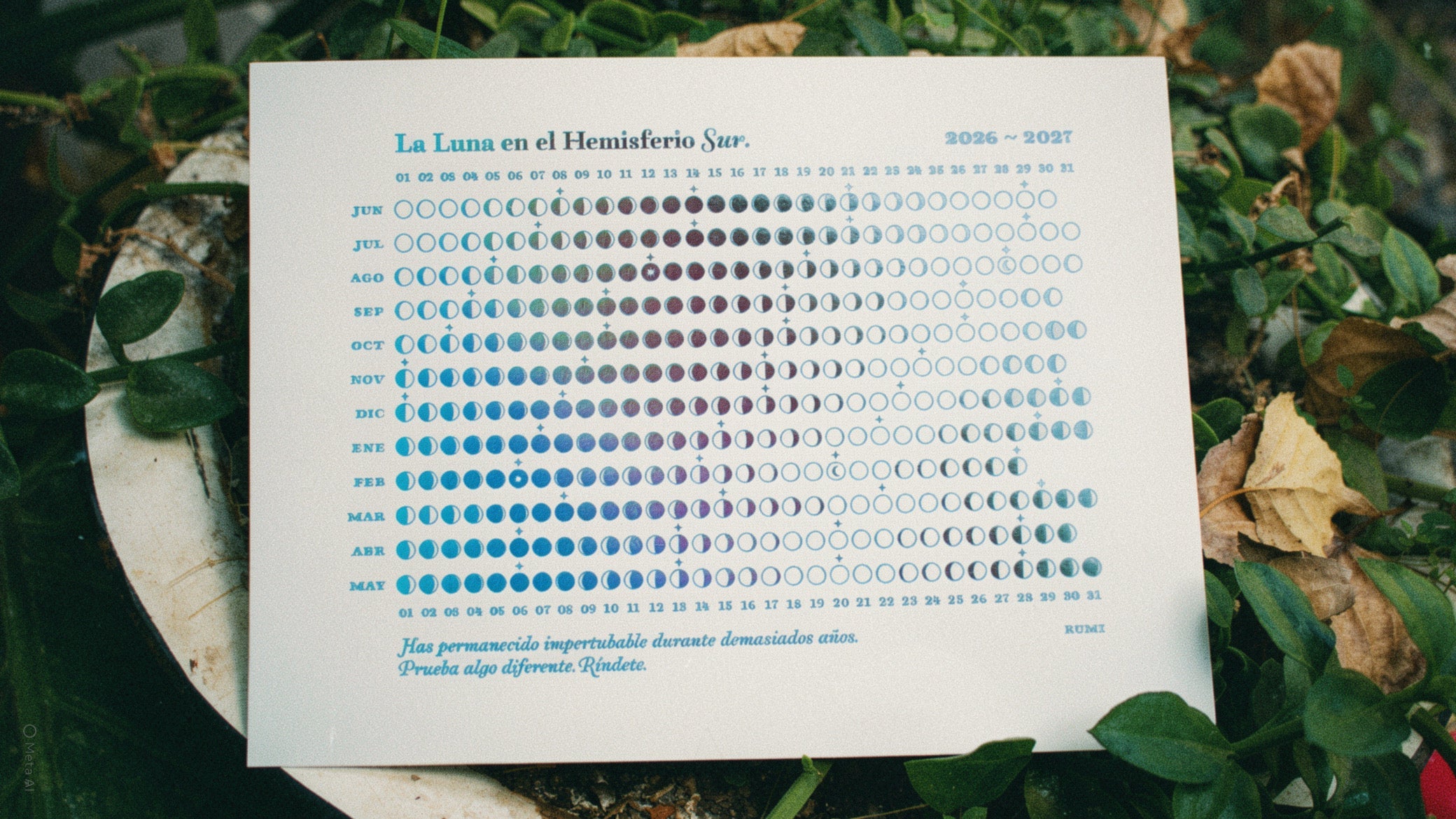 «La luna en el Hemisferio Sur 2026 ~ 2027» Hot stamping