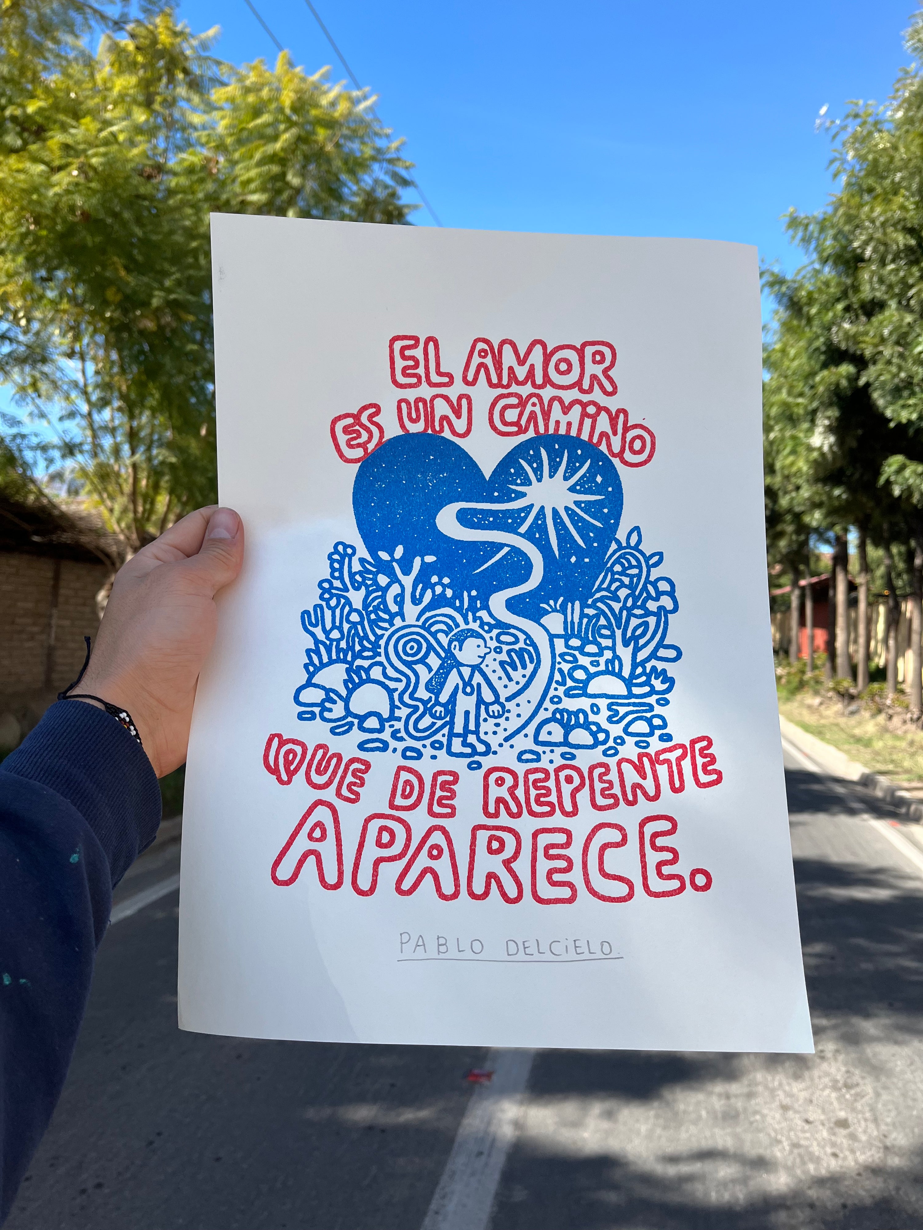 «El amor es un camino» Risografía