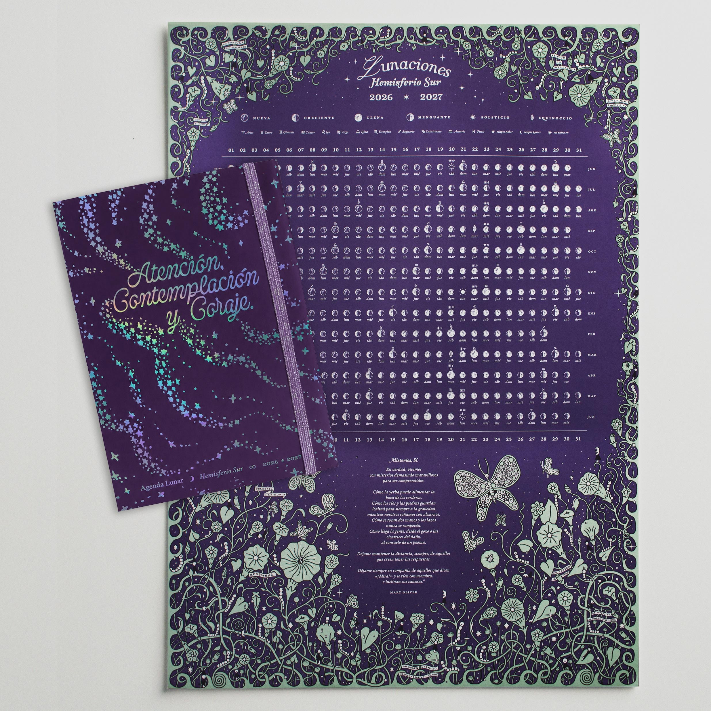 Pack Agenda Lunar + Calendario Lunar 2026-2027