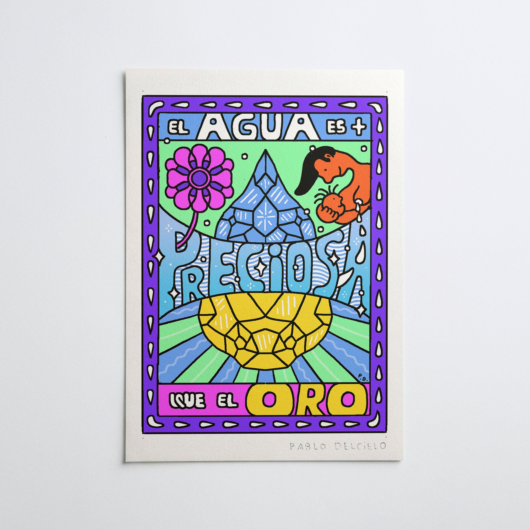 «El agua es más preciosa que el oro» Fine Art