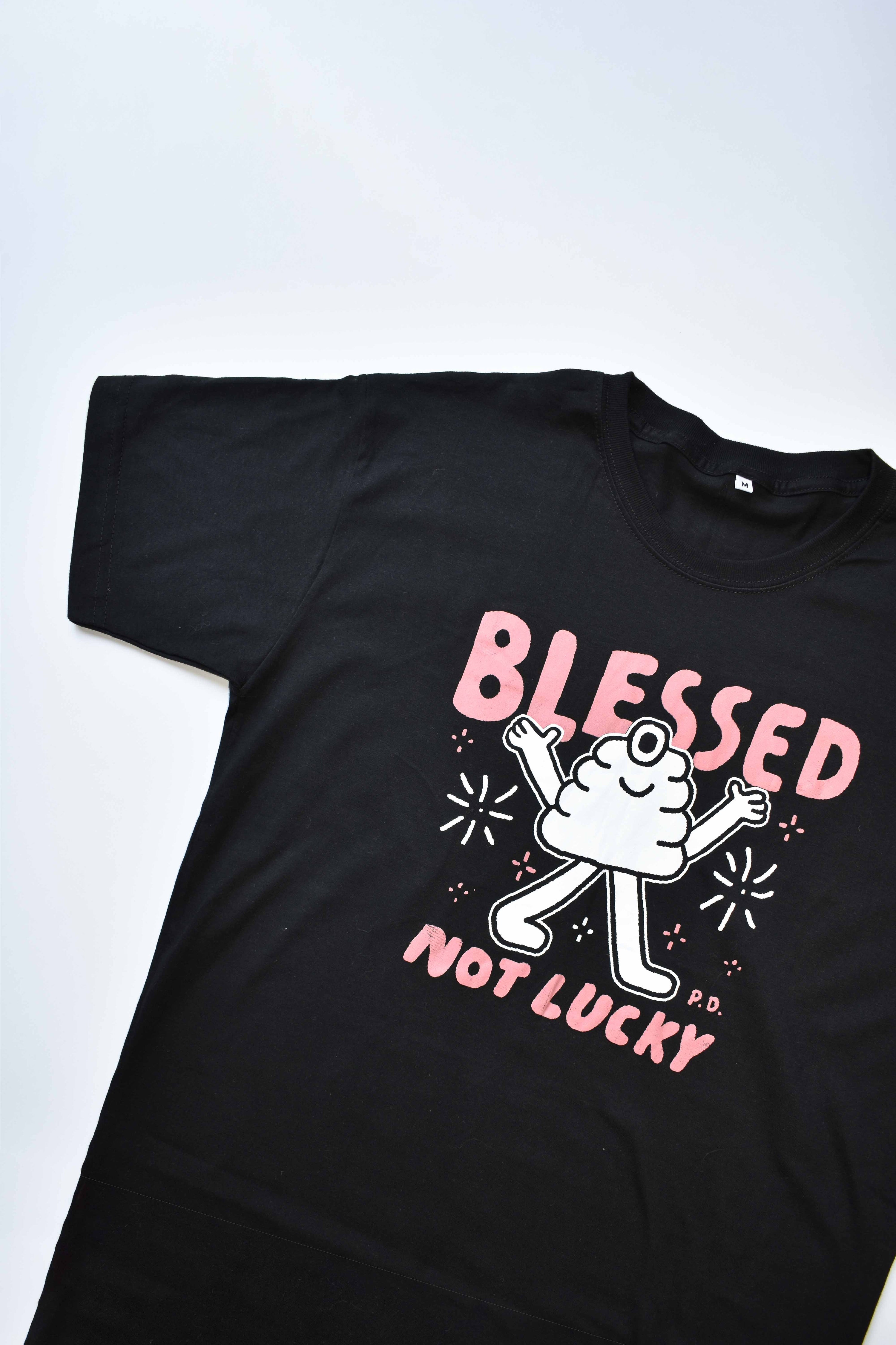 Polera «Blessed not Lucky»
