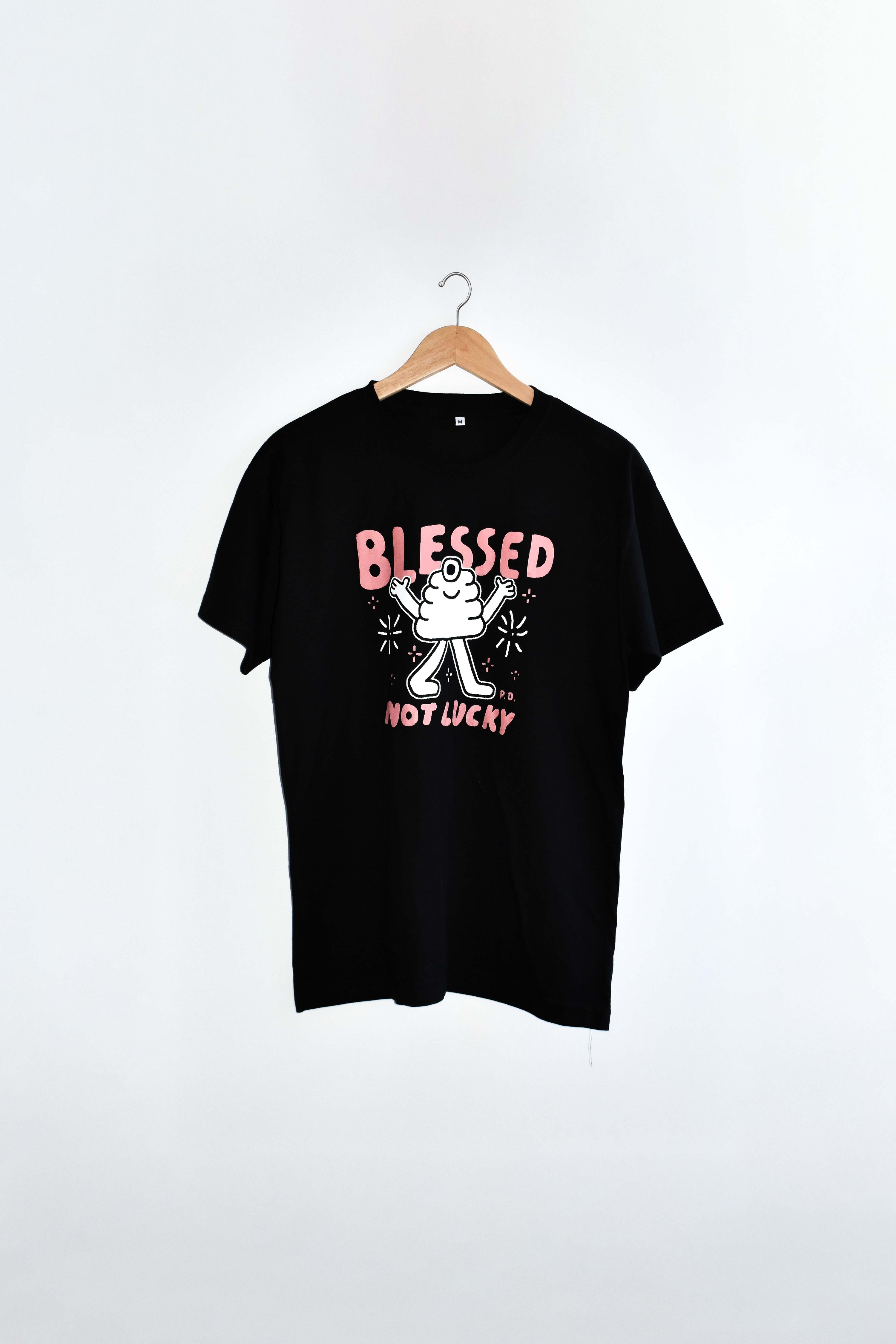 Polera «Blessed not Lucky»