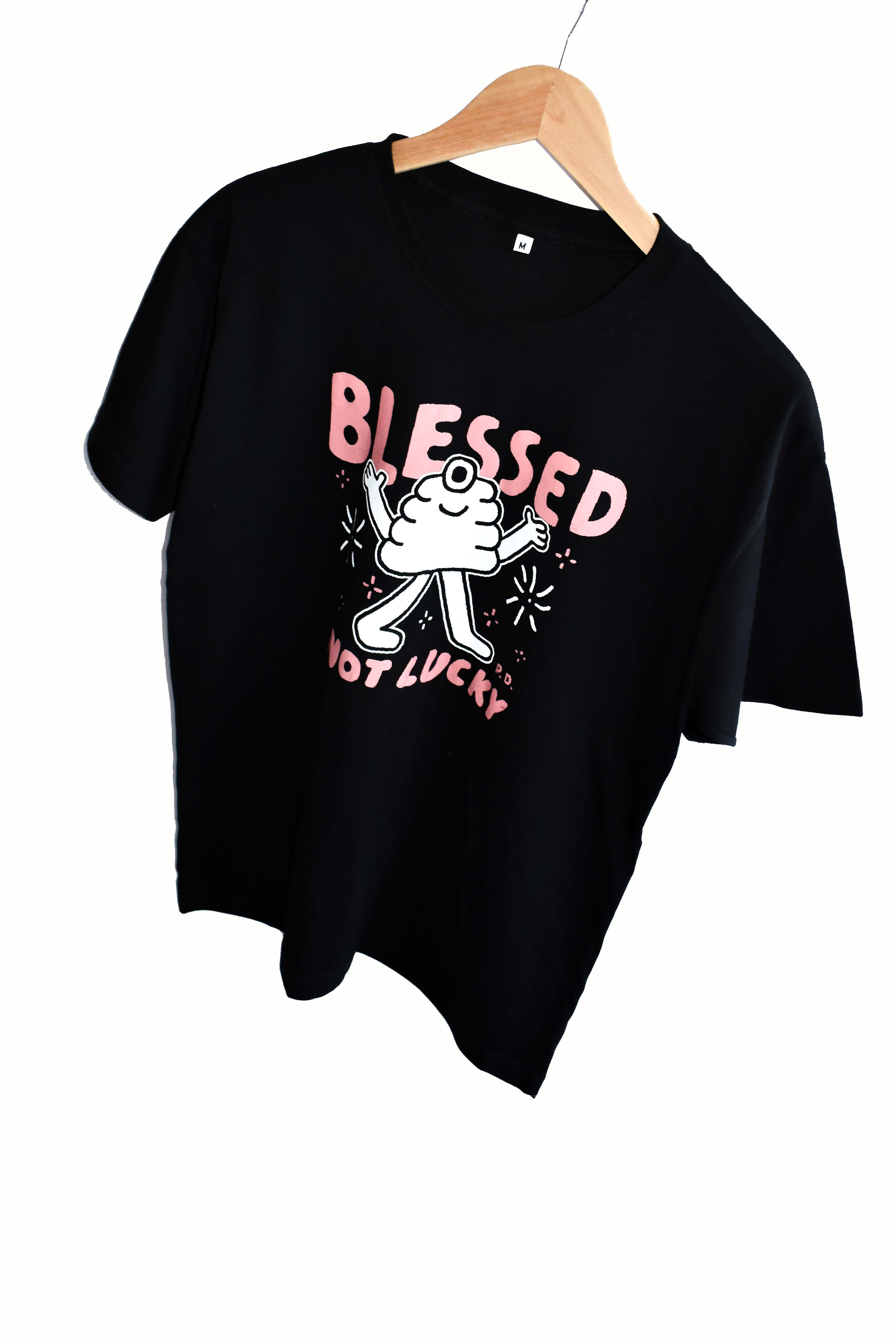 Polera «Blessed not Lucky»