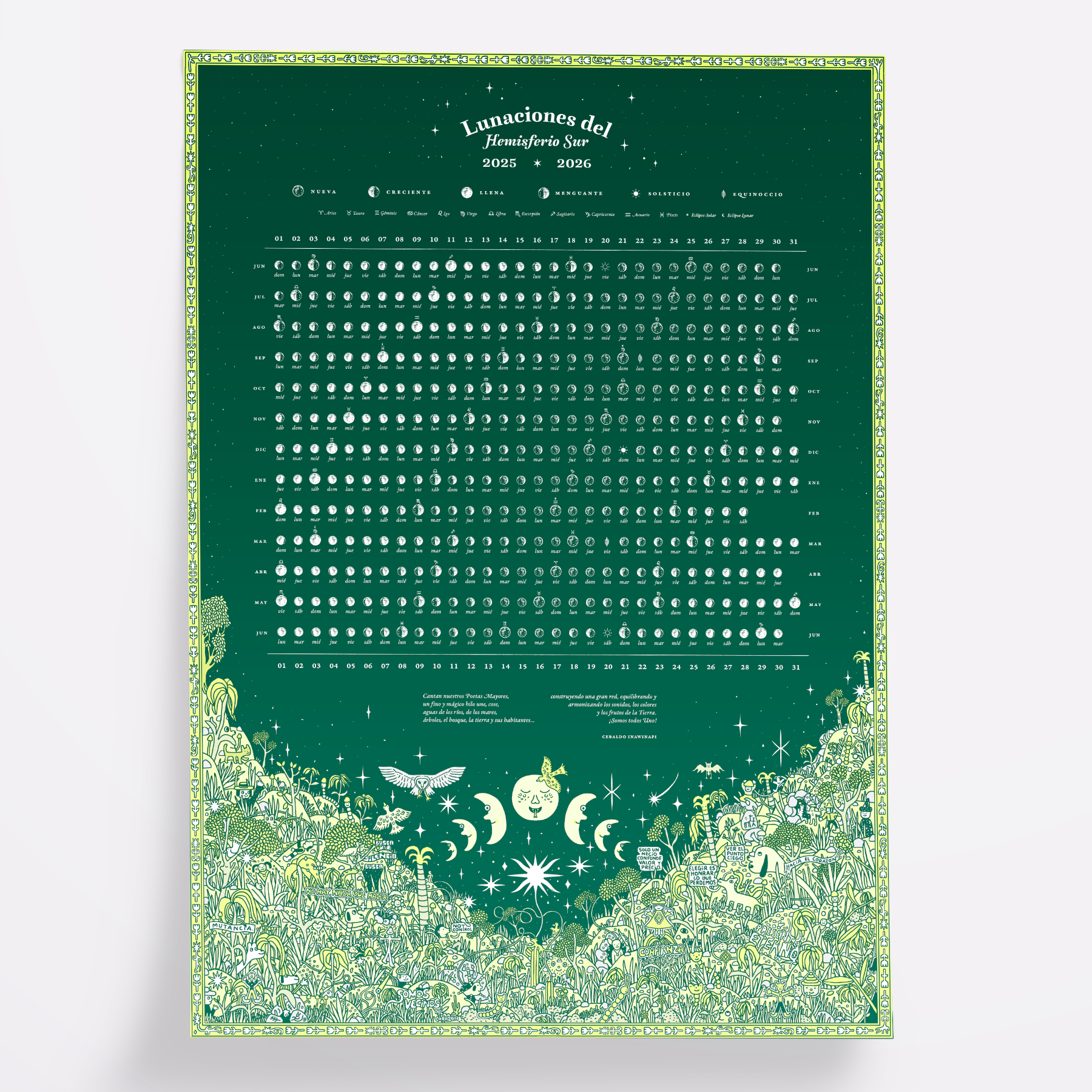 «He llegado, estoy en casa (calendario lunar año 2025)» Offset