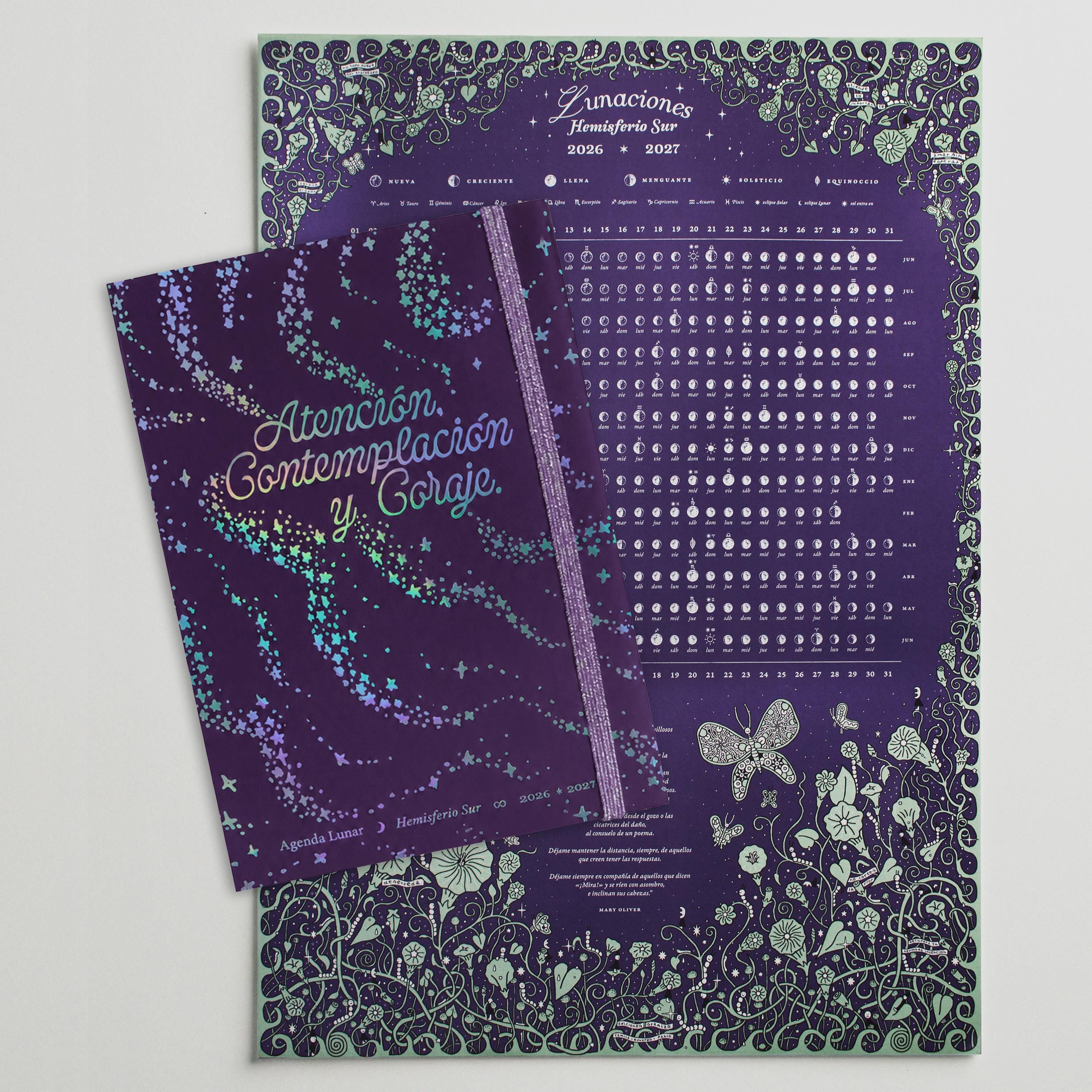 Pack Agenda Lunar + Calendario Lunar 2026-2027
