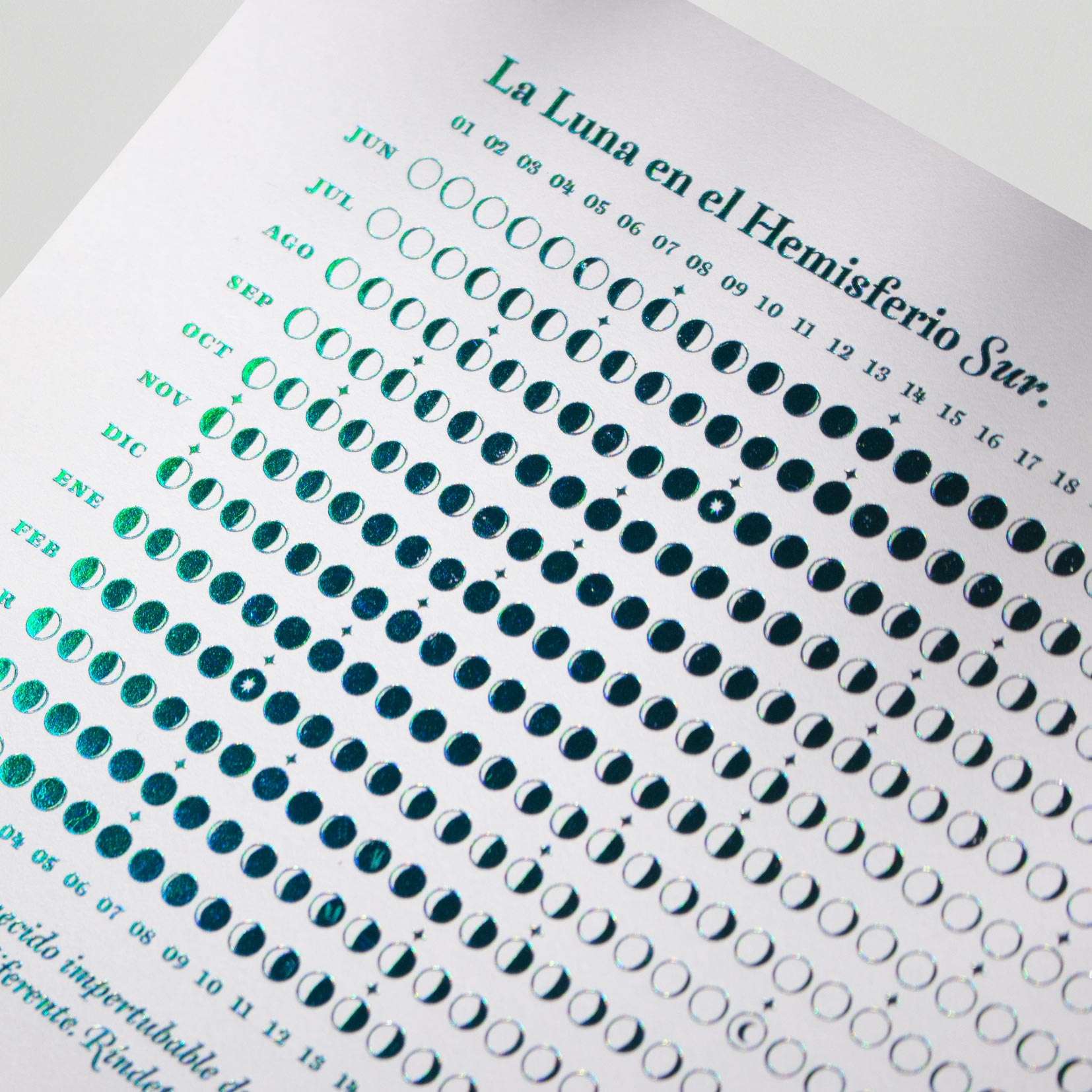 «La luna en el Hemisferio Sur 2026 ~ 2027» Hot stamping