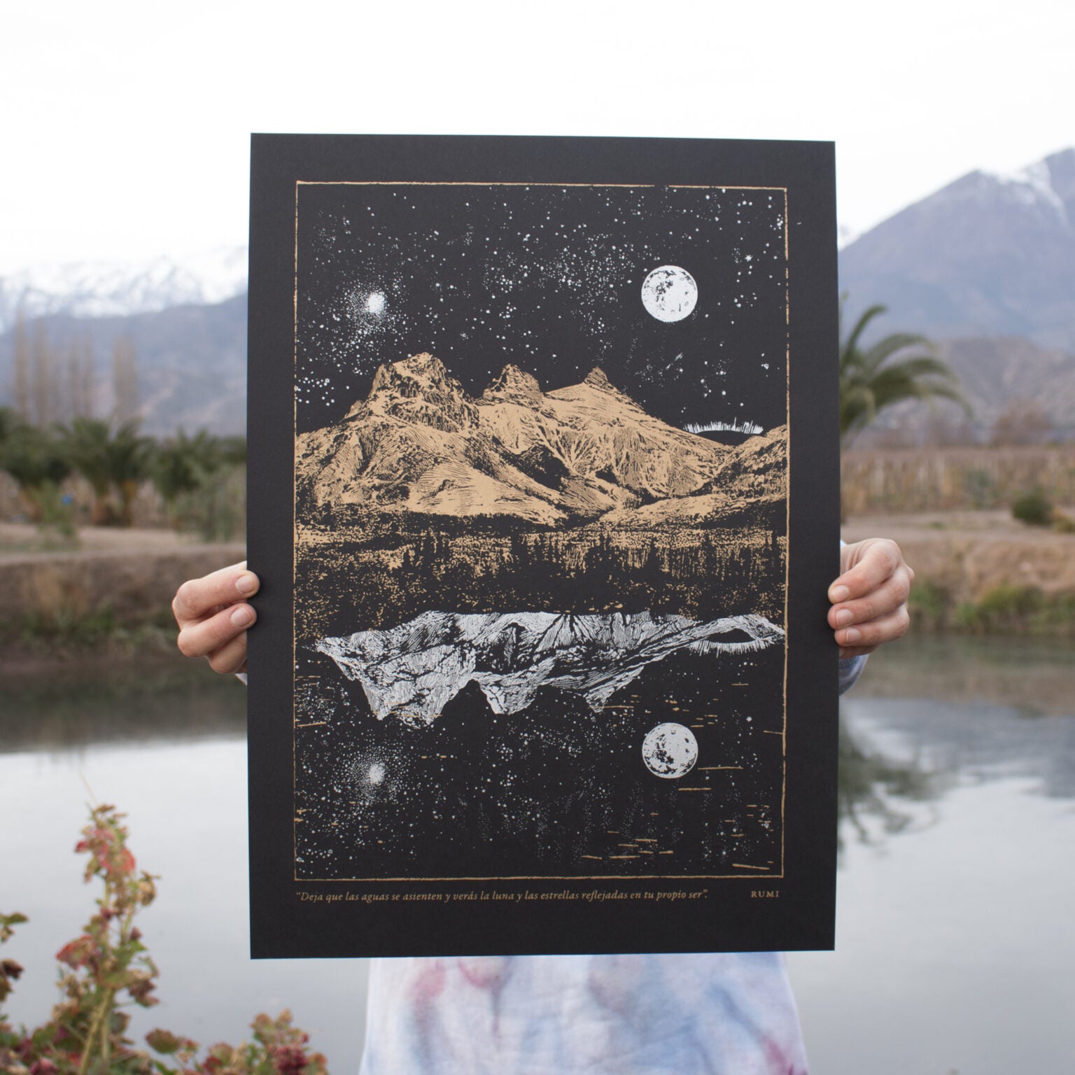 «Deja que las aguas se asienten» Serigrafía